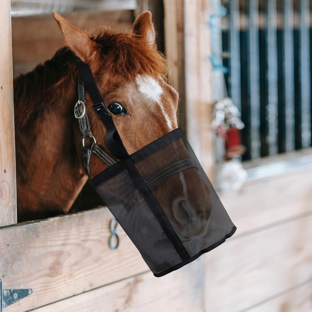 Mesh Feeder Bag - Borsa Multicolore per Alimentazione Cavalli, Impermeabile,