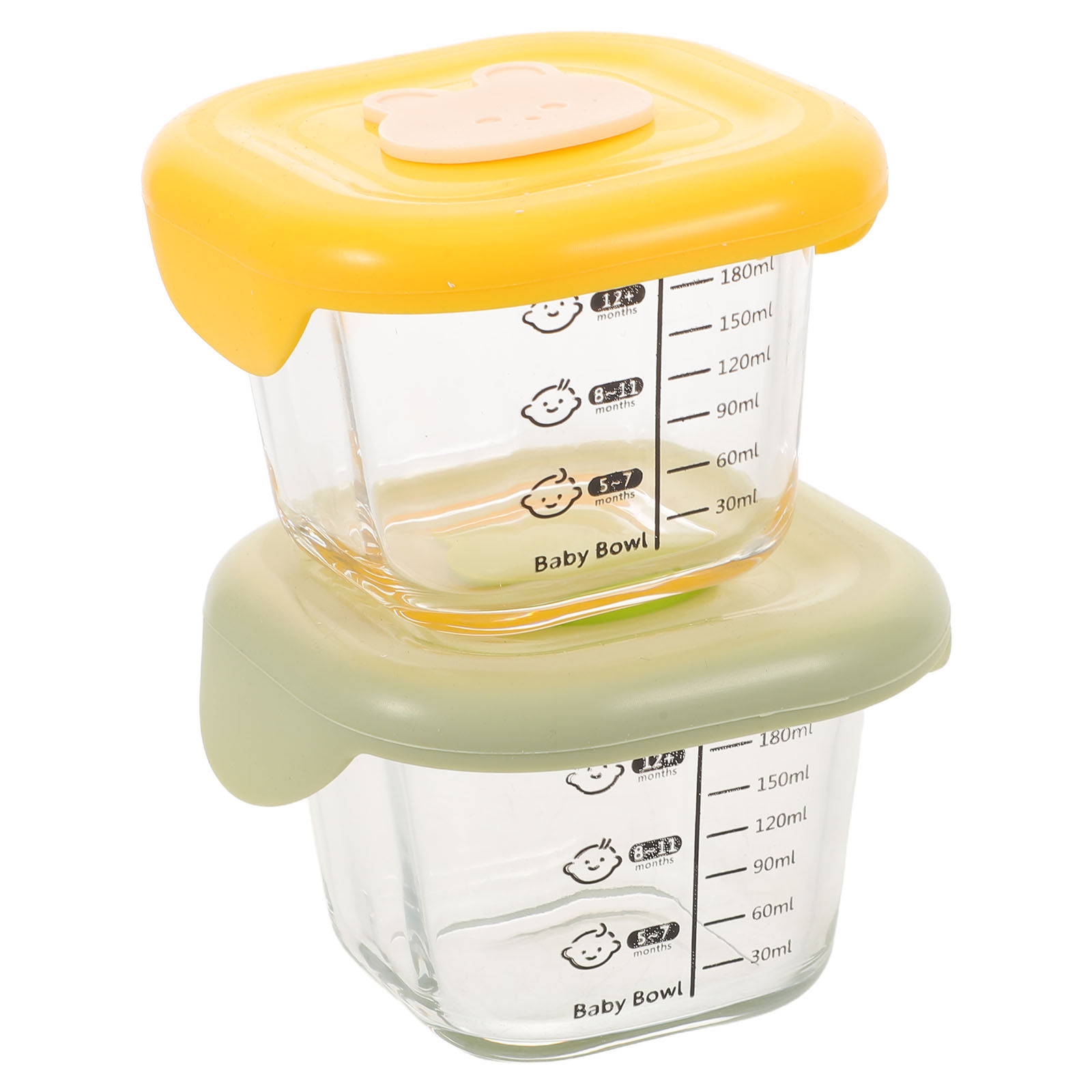 Baby Food Yellow - 2 contenitori per alimenti per bambini